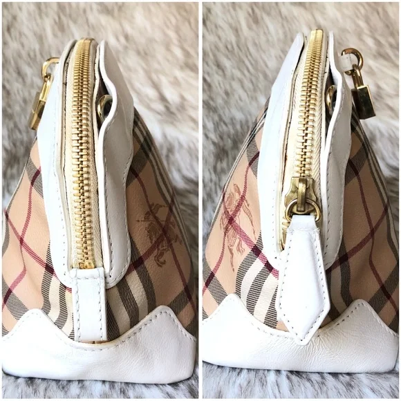 Burberry Beige/White Primrose Haymarket Crossbody Bag - Picture 5 of 13
